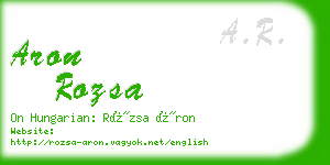 aron rozsa business card